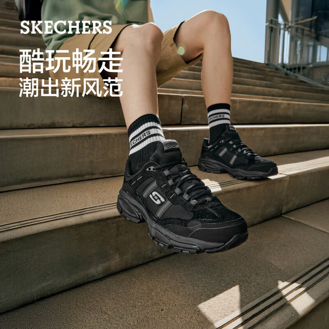 斯凯奇 老爹鞋男鞋秋冬季新款厚底潮流休闲鞋户外软底运动鞋