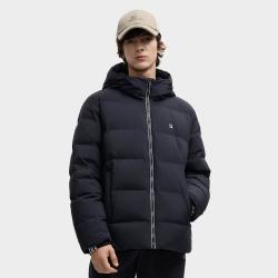 斐乐 鸭绒男装运动羽绒服男士时尚简约基础百搭保暖连帽羽绒服外套