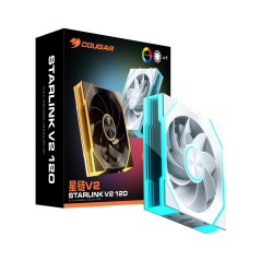 骨伽 星链V2电脑办公机箱12CM静音5V3针ARGB神光同步PWM积木风扇