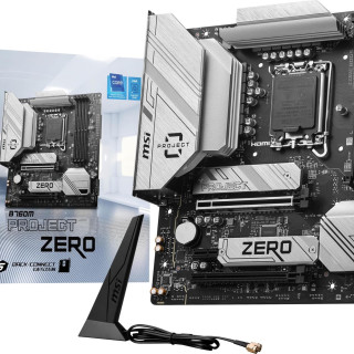 微星 B760M Project Zero 游戏主板(14代Intel DDR5 PCIe 5.0 M.2 黑色