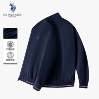 U.S. POLO ASSN. 男士夹克棒球领男装薄款商务休闲外套春秋款上衣