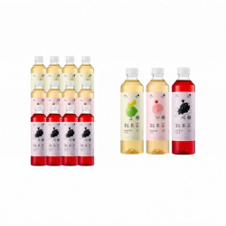 喜茶 轻果茶柚柚蔓越莓葡萄饮料混合口味450ml*12瓶