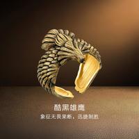 周生生 黄金戒指足金NOIR酷黑系列酷黑雄鹰戒指96514R