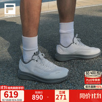 斐乐 柔云4+RUN丨斐乐路跑鞋26秋季新款男子缓震运动鞋抗扭5公里跑步鞋 雨雾灰-NC 39