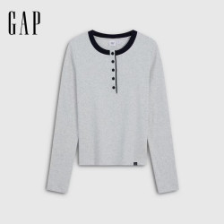 Gap 女装26秋新品亨利衫罗纹长袖上衣2KN623019