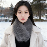 狐狸毛围巾围脖冬季女士仿真毛保暖双面毛绒高级感保暖百搭毛领子