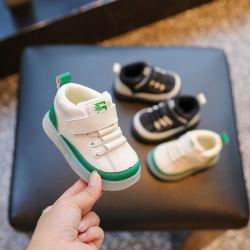 Sportmern男宝宝学步鞋秋冬季棉鞋加绒板鞋婴儿鞋子软底保暖棉鞋