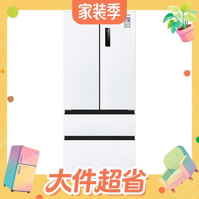新品发售：松下 雪墩墩系列 NR-XG46PEA-W 风冷法式门冰箱 458L