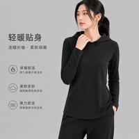 布卡澜琦 秋冬季情侣连帽德绒卫衣男士简约百搭长袖帽衫 连帽黑色（同款女模特） XL