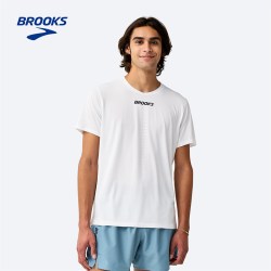 BROOKS 男款运动T恤短袖上衣跑步透气排汗