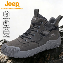 Jeep 登山鞋男户外运动鞋防滑耐磨训练靴男士高帮休闲鞋越野徒步鞋