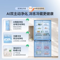 容声 新款容声方糖2.0 505L双净双系统双循环零嵌入式十字除菌净味冰箱
