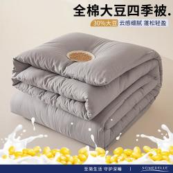 安睡宝 全棉大豆被子纯棉被子加厚冬被春秋被保暖被褥四季被学生宿舍家用