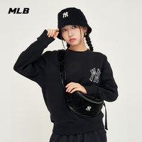 88VIP：MLB 官方男女情侣纯色反光腰包简约logo运动轻便背包24春夏HSM06