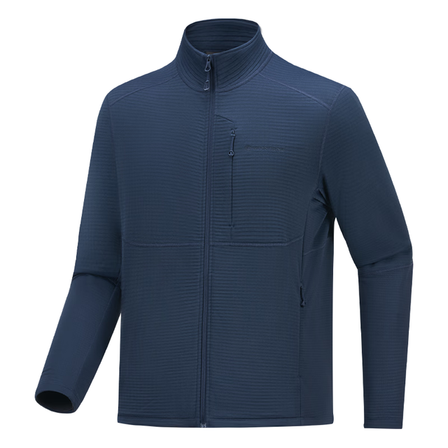 MONTANE Carina 男女美利奴羊毛立领抓绒 经典格绒轻盈耐穿 日蚀蓝色 L