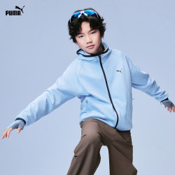 彪马 2026秋季新款儿童针织便服连帽外套