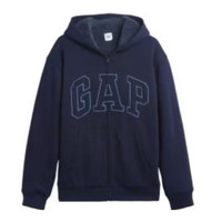 Gap 男女装logo刺绣加绒宽松连帽卫衣外套 000910111 海军蓝