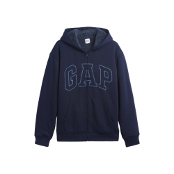 Gap 情侣款羊羔绒宽松连帽卫衣外套