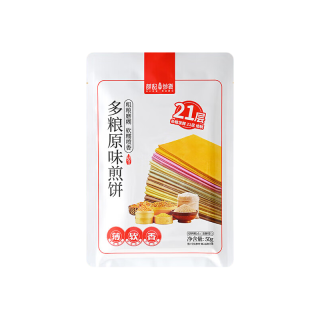 薛记炒货 多粮原味煎饼 50g*1袋 膨化食品