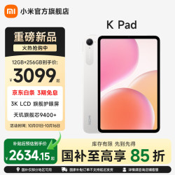 小米 REDMI K Pad 天玑9400+ 流金白 12GB+256GB WiFi版 平板电脑