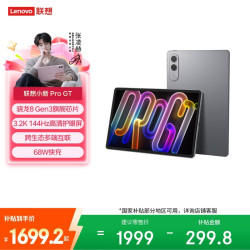 联想 小新平板ProGT 11.1英寸3.2K超清144Hz高刷 骁龙8Gen3 8+256G信风灰