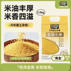 北纬47度 金苗小米5斤 东北黄小米 新米 早餐 黄小米粥 五谷杂粮