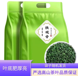 饮矿 正宗安溪铁观音茶叶浓香型正宗兰花香袋装浓香型茶叶两袋共500克 袋装两袋共500克