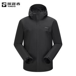 探路者 男款户外三合一冲锋夹克