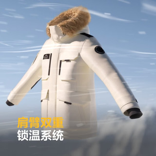 波司登 极寒鹅绒羽绒服 连帽短款大毛领 女士外套