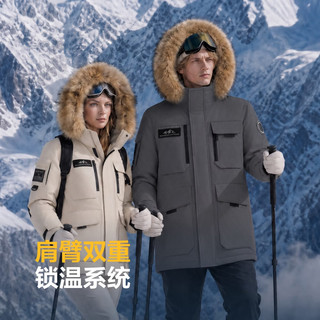波司登 极寒鹅绒羽绒服 连帽短款大毛领 女士外套