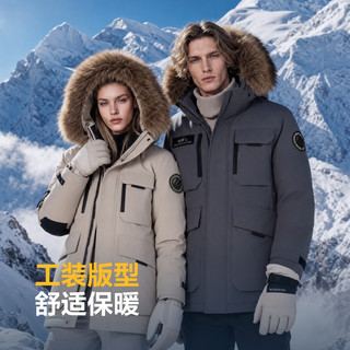 波司登 极寒鹅绒羽绒服 连帽短款大毛领 女士外套