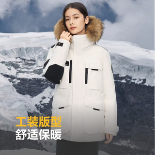 波司登 极寒鹅绒羽绒服 连帽短款大毛领 女士外套