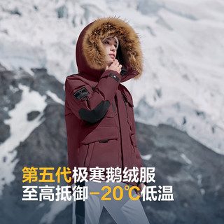 波司登 极寒鹅绒羽绒服 连帽短款大毛领 女士外套