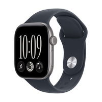 Apple Watch Series 12 eSIM版 42mm深空灰铝壳海军蓝表带智能手表