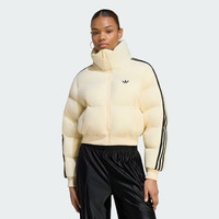 阿迪达斯 三叶草保暖上衣女秋冬新款ADICOLOR JKT 宽松短款高领棉服 KR9552
