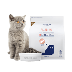 TOPUR 75%鸡鱼肉天然猫粮 2kg/袋