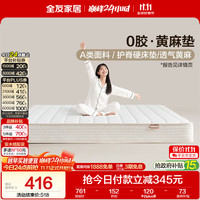 全友 家居 0胶水黄麻护脊薄款床垫1米x2米偏硬单人席梦思弹簧床垫子