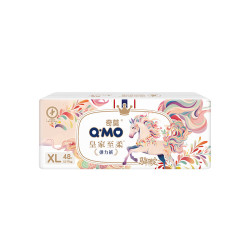 奇莫 Q-MO）皇家至柔马年限定弹力裤拉拉裤尿不湿超薄透气柔软防漏学步裤 拉拉裤2包