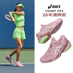亚瑟士 ff3亚瑟士专业网球鞋女款RX运动休闲跑鞋耐磨缓震回弹透气