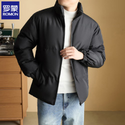罗蒙 纯色短款男士羽绒服