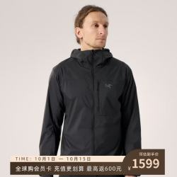 始祖鸟 Squamish Hoody 男款 轻量防风防风衣 黑 L