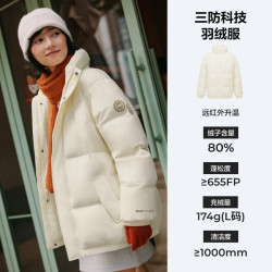 斯凯奇 羽绒服女冬季短款2024年男士轻薄立领保暖面包外套
