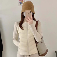 移动端：芭雪蔻 鹅绒排骨羽绒服外套女2026秋冬季新款韩版修身轻薄冲锋衣内胆上衣