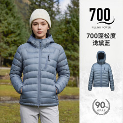 美力城 户外排骨羽绒服女款2026新款轻薄鹅绒连帽保暖内胆外套男