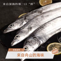 88VIP：鼎呱鲜 精品东海海捕带鱼整条带鱼冷冻水产舟山带鱼2kg（8-10条）