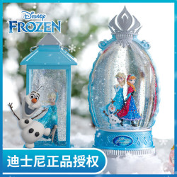 1 杦叙正品迪士尼艾莎公主风灯音乐盒水晶球八音盒冰雪奇缘飘雪生日礼物 爱莎皇冠八音盒