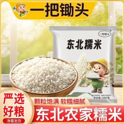 一把锄头8斤糯米东北新糯米圆粒白江米包粽子糯大米汤圆酿酒粮2斤