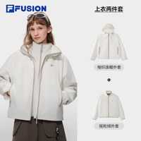 移动端:FILA FUSION 斐乐三合一外套丨FILAFUSION户外防风运动夹克秋季新款男女羽绒服