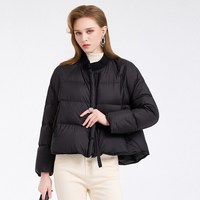 移动端:乔万尼 短款羽绒服女2026冬新品90绒白鸭绒保暖面包服外套EZ4T201