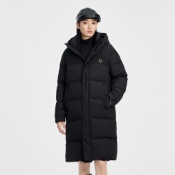 千仞岗 鹅绒羽绒服男冬季新款加厚高端黑金情侣保暖中长款外套女